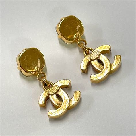 fake black chanel earrings|fake chanel earrings for sale.